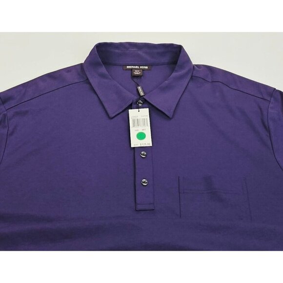 Michale Kors Size 4XT Big Tall Mens Eggplant Short Sleeve Cotton Polo NWT - Picture 11 of 11